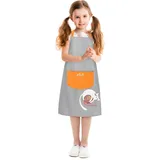 Viedouce Schürzen für Kinder Schule,Wasserdicht Kinderschürze Schürze Mädchen, Kochschürze Mädchen,Schurzen für Kinder für Schul Garten Bemalen Kochen (4-13jahre)