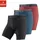 Buffalo Langer Boxer Boxershorts rot / schwarz / petrol S 3er Pack