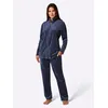 Hausanzug COMTESSA, Damen, Gr. 48/50, blau (nachtblau), 80% Baumwolle, 20% Polyester, Langarm, Homewear-Sets Freizeitanzug Hausanzug
