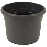 Greemotion Pflanzkübel Fiona, UV-Beständiger Blumentopf aus Kunststoff, Pflanzgefäß mit Bodenlöchern, Volumen ca. 61 l, ca. Ø 60 x H 42,5 cm, Anthrazit