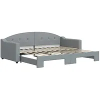 VidaXL Tagesbett Ausziehbar Hellgrau 90x200 cm Stoff1899718