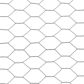 vidaXL Drahtzaun 25 x 50 cm Grau/Stahl