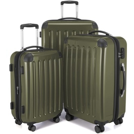 HAUPTSTADTKOFFER Alex - 3er Kofferset, TSA, Trolley-Set, Rollkoffer, Reisekoffer, (S, M & L), Avocado