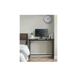 VASAGLE Schreibtisch schwarz rechteckig, 4-Fuß-Gestell schwarz 100,0 x 50,0 cm