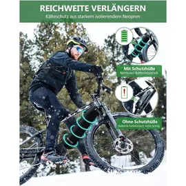 E Bike Akku Schutzhülle 30-54cm Transportschutz Kälte Schmutz Schwarz