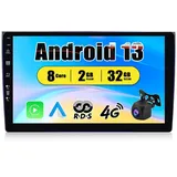 8 Cores CAMECHO Android 13 Autoradio für Opel Astra H/Zafira B/Corse C D mit Carplay Android Auto,2G+32G 9 Zoll Bildschirm Autoradio 2 DIN mit Navi DSP Mirrorlink RDS Bluetooth+Rückfahrkamera