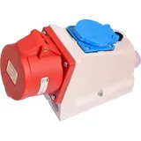 Solartronics CEE Kombi Wandsteckdose IP44 5 polig Starkstrom Schukosteckdose (32 A)