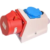 Solartronics CEE Kombi Wandsteckdose IP44 5 polig Starkstrom Schukosteckdose (32 A)