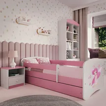 raumhirsch furniture Kinderbett Fee 80 x 180 cm Holzwerkstoff rosa