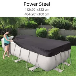 BESTWAY Poolabdeckung Blau 404x201x100 cm