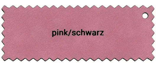Kreative Kunstleder Patches mit Lasergravur - Form frei wählbar - zum Aufnähen - 10 St. , bis 110 cm2 , Pink/Schwarz