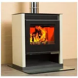 V05 - eek a Kaminofen mit XXL-Sichtscheibe Victoria Rubin Lux Ivory - 13.0 kW