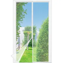 luxuskollektion Fliegengitter Balkontür Magnet Klettband Insektenschutz 110*220cm Weiß