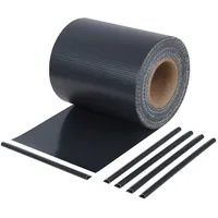 Woltu Sichtschutzstreifen 450g/m2 PVC, Doppelstabmattenzaun Sichtschutz Garten Balkon inkl. 25 Stücke Klemmenclips Anthrazit 19cm x 35 m