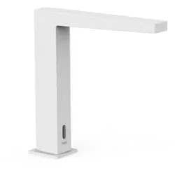 Tres Slim Exclusive, Elektronische Waschbeckenarmatur mit fester Wassertemperatur, weiss matt