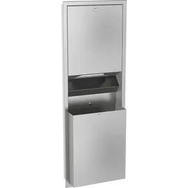 KWC Papier-Abfall-Kombi Unterputz 408x1145x169 mm ca. 23 l Silber