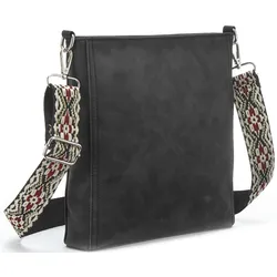 Umhängetasche VIVANCE "Handtasche", Damen, Gr. B/H/T: 25cm x 24cm x 5cm, schwarz, Lederimitat, unifarben, Taschen, Schultertasche, Crossbody-Bag mit austauschbarem Schulterriemen VEGAN