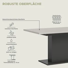 Möbel Boss Motion 150 x 76 x 90 cm grau