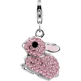 Nenalina Anhänger Hase Kristalle 925 Silber Rosa Damen
