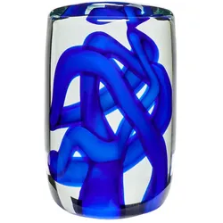 Hübsch Interior - Stream Briefbeschwerer, Ø 9 cm, blau / klar
