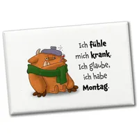 Speecheese Freches Monster in orange Souvenir Souvenir Magnet mit