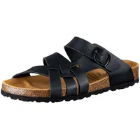 LICO Pantolette Bioline Flora Schwarz | 36