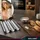 Wellgro Baguette-Blech - für bis zu 3 Baguettes - Baguetteblech mit Antihaftbeschichtung - 38,5 x 28,5 x 4 cm