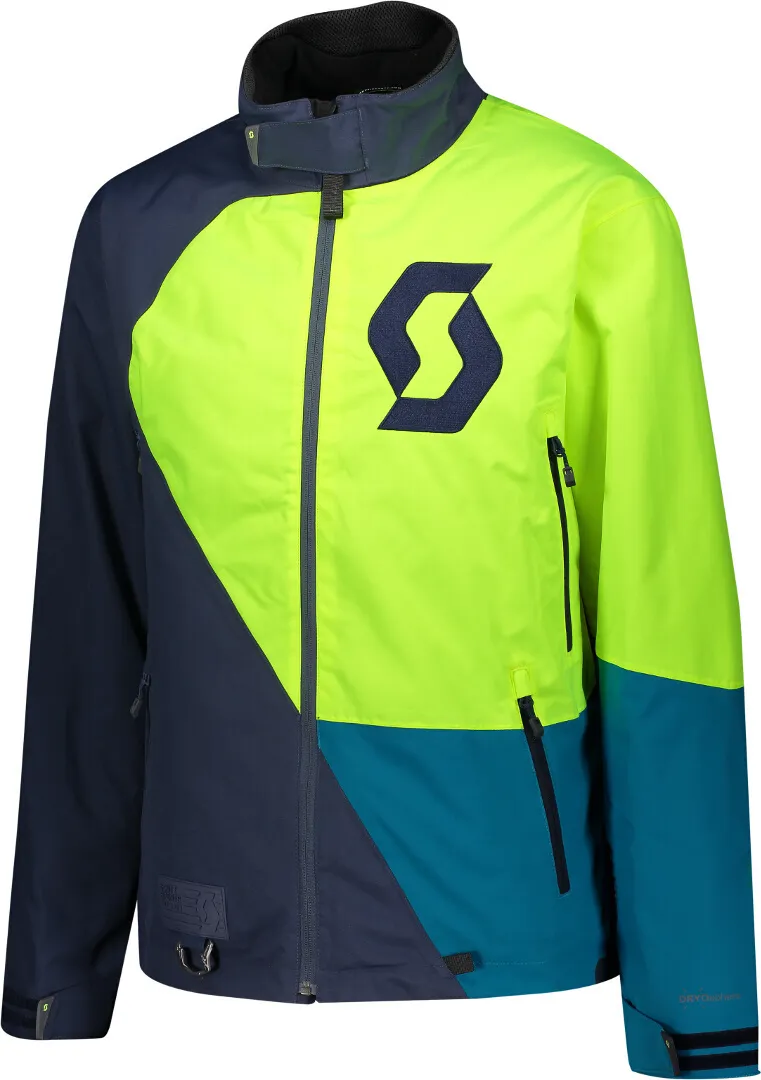 Scott Rcx-I Dryo Sneeuwscooter Jas, groen-blauw, XS Voorman