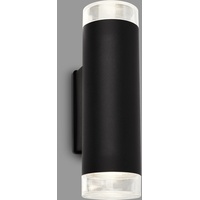 Briloner – LED Wandleuchte aussen, LED Wandlampe schwarz, IP44 Spritzwasserschutz, 4000K neutralweißes Licht, GU10 inkl.