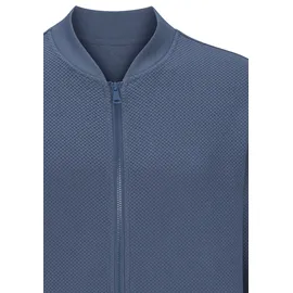John Devin Struktur-Qualität Sweatjacke Herren Blau L
