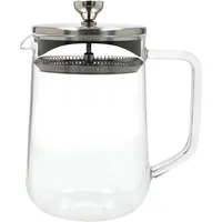 La Cafetière Lose Blätter 4-Tassen//1L Teekanne mit Deckel, hitzebeständiges Tee-Ei aus Glas mit integriertem Edelstahlfilter für Teeblätter und gemahlenen Kaffeeaufguss