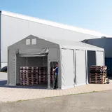 TOOLPORT 6x8 m Lagerzelt PVC-Plane, mit Bodenrahmen, ohne Statik - (79814)