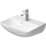 Duravit ME by Starck Handwaschbecken, 1 Hahnloch, mit Überlauf, mit Hahnlochbank, weiß seidenmatt, WonderGliss