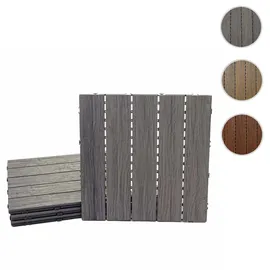 Mendler WPC Bodenfliese HWC-E19 antik-braun 30 x 30 cm 11 St.