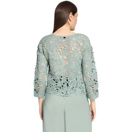 Betty Barclay Lochstrick-Pullover mit U-Boot-Ausschnitt Grau 38