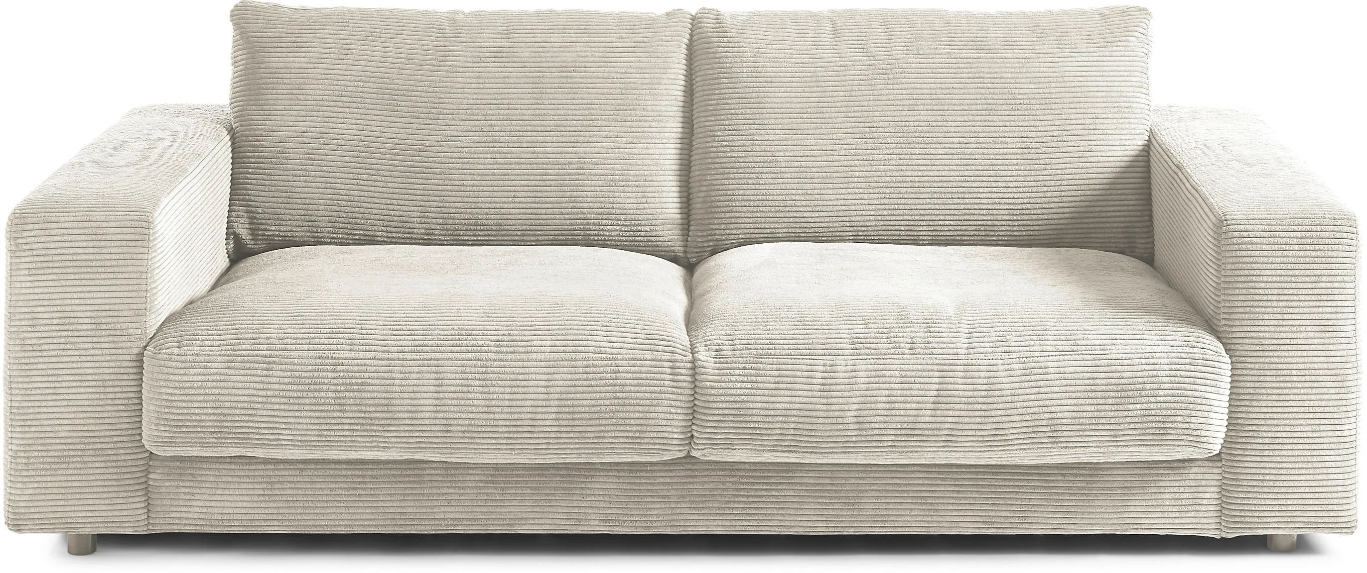 2-Sitzer 3C CANDY "Enisa softig und legeres Big-Sofa, bequem und komfortabel", weiß, B:230cm H:85cm T:127cm, 88% Polyester, 12% Polyacryl, Sofas, Zeitloses und stylisches Loungemöbel, in Breitcord