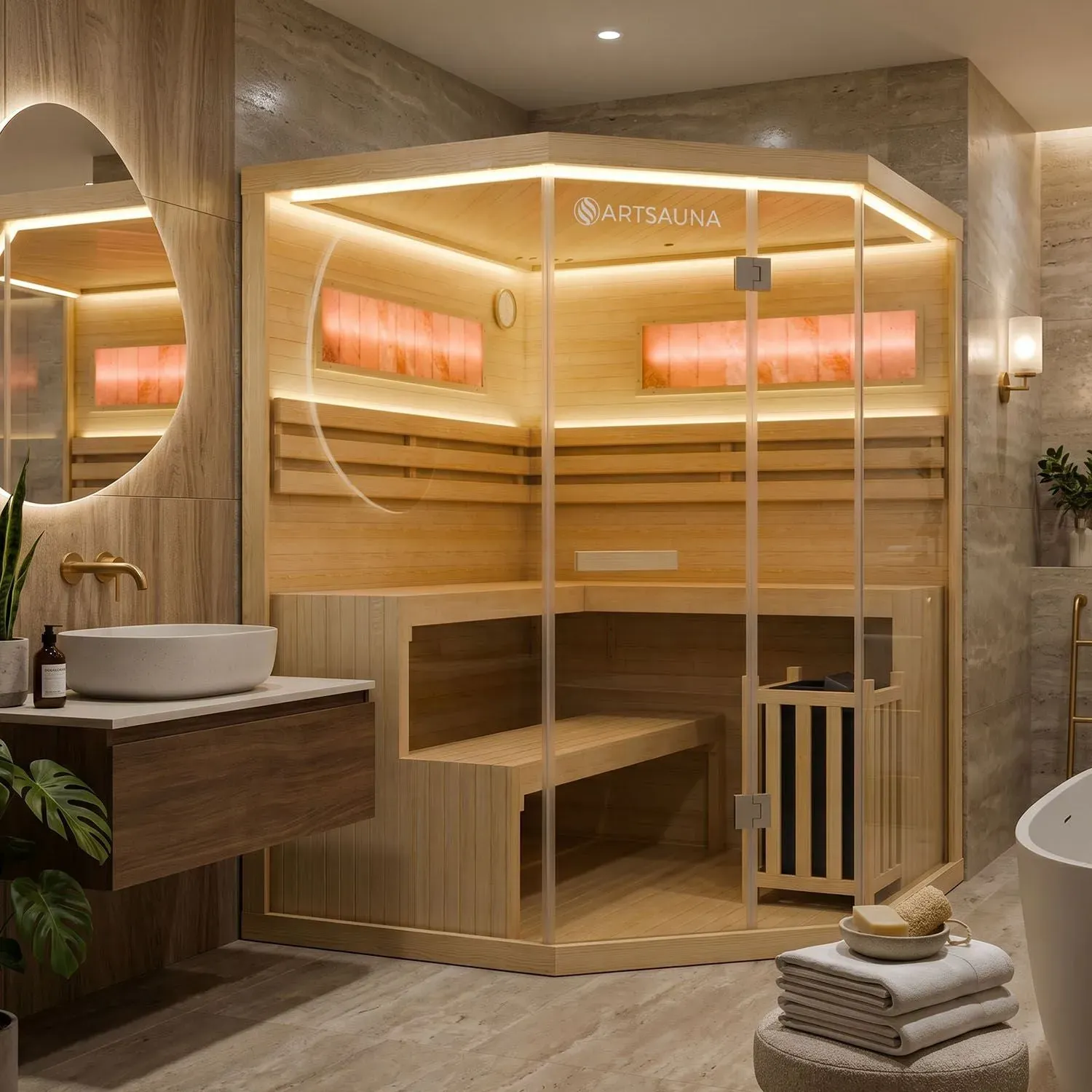 Indoor Sauna Vantaa 160 - Salzstein