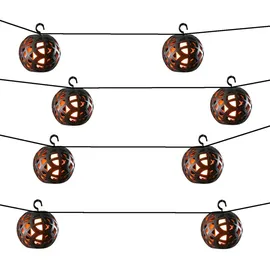 MARELIDA LED Solar Lichterkette Feuerball 8 Kugeln 2,1m schwarz