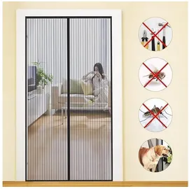 luxuskollektion Fliegengitter Tür 120 x 120 cm Schwarz