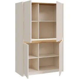 Forte Highboard 95,3 x 146,7 x 41,5 cm Beige / Khaki
