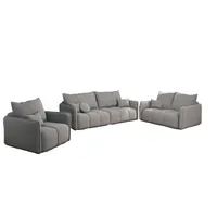 Fun Möbel Polstergarnitur Sofa-Set MORGANO 3-2-1 Sofagarnitur in Stoff Abriamo, (3-tlg), 3-Sitzer mit Schlaffunktion beige
