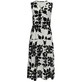 VIVANCE Maxikleid Schwarz/Creme bedruckt 36