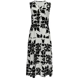 VIVANCE Maxikleid Schwarz/Creme bedruckt 36