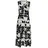 VIVANCE Maxikleid Schwarz/Creme bedruckt 36