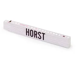 Personalisierter Zollstock | Metrie 2m Block 52 | mit männlichen Namen Name: Horst