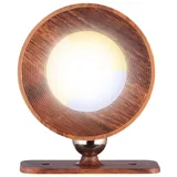 Lunartec CCT-LED-Wandlampe mit Magnetfuß, dimmbar, Touch-Bedienung, walnuss