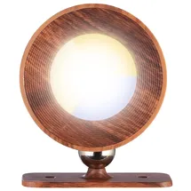 Lunartec CCT-LED-Wandlampe mit Magnetfuß, dimmbar, Touch-Bedienung, walnuss
