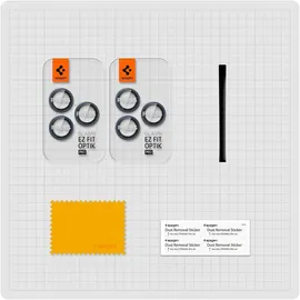 SPIGEN Glass tR EZ Fit Optik Pro 2 Pack Blue Titanium iPhone 17 Pro/16 Pro/17 Pro Max/16 Pro Max