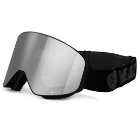 YEAZ Magnet-Ski-Snowboardbrille silber verspiegelt/schwarz APEX