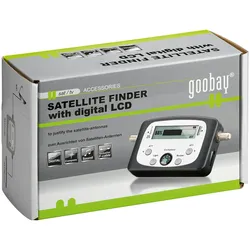 goobay Satelliten Finder mit digitaler LCD-Anzeige mit Kompass und Ton, inkl. F-Anschlusskabel